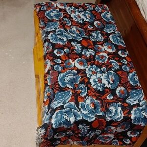 🍁Joe Fresh Large Navy Floral Soft Winter Scarf